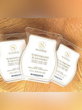 Scentsy 3 Pack LEMONGRASS & LAVENDER Wax Bars : lemon verbena/dried lavender